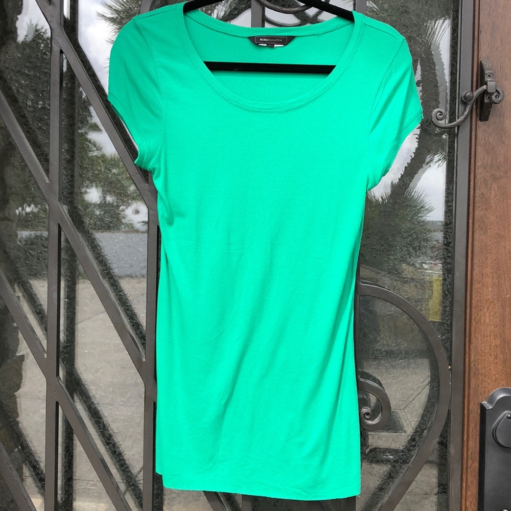 BCBG MaxAzria bright green tees/top Large